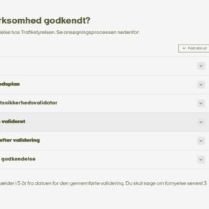 Godkendt Transportør (Approved Haulier) jf. nye regler fra Trafikstyrelsen